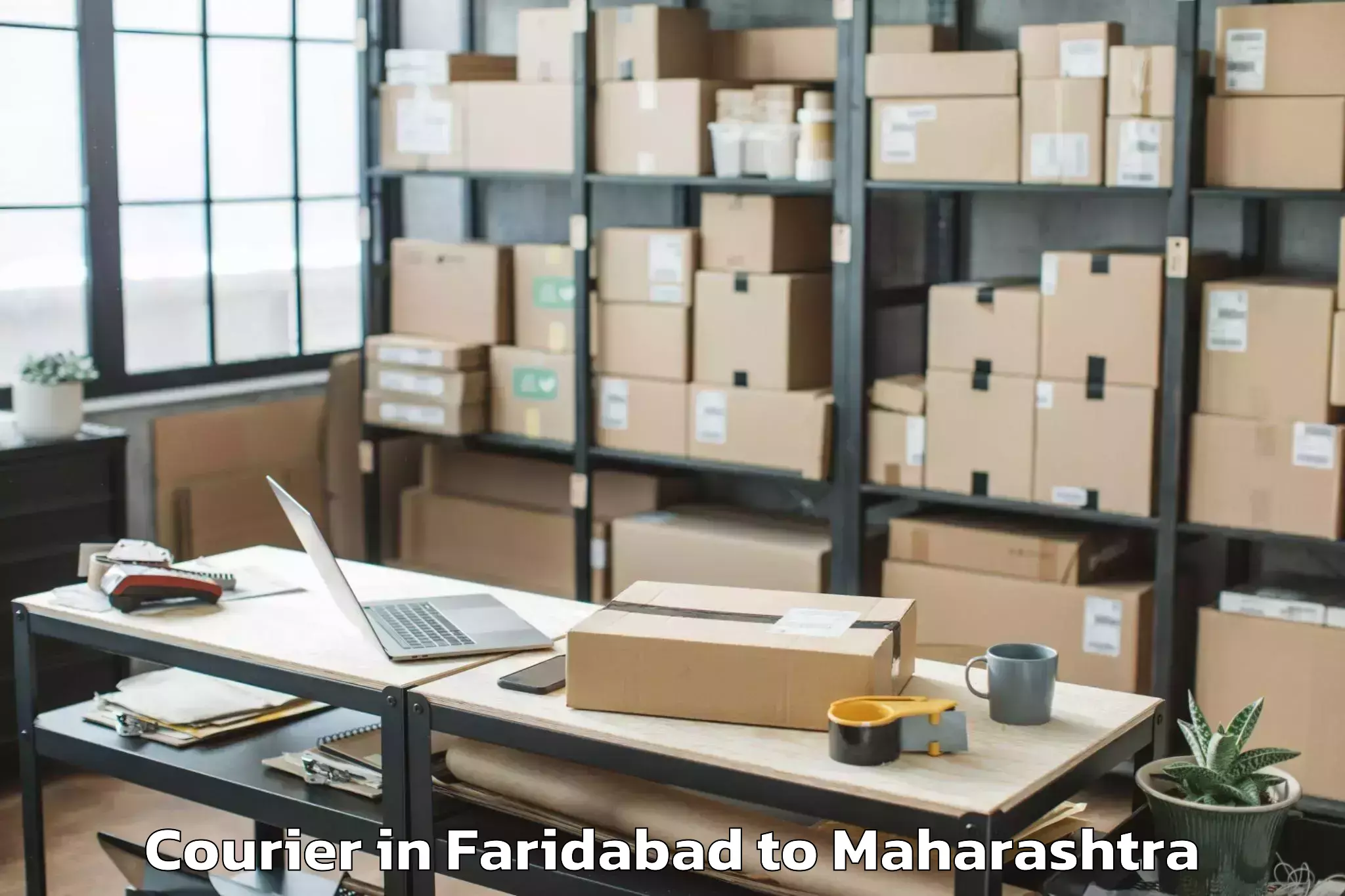 Top Faridabad to Saswad Courier Available